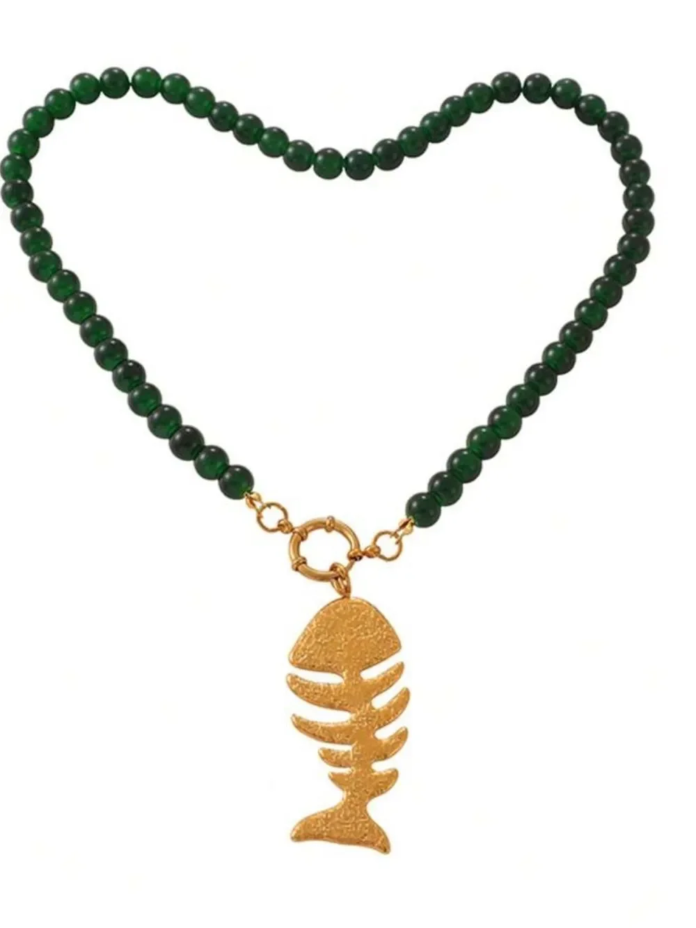 Fishbone statement Necklace #2749